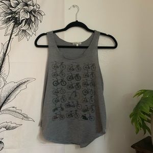 Gray Bicycle Racerback